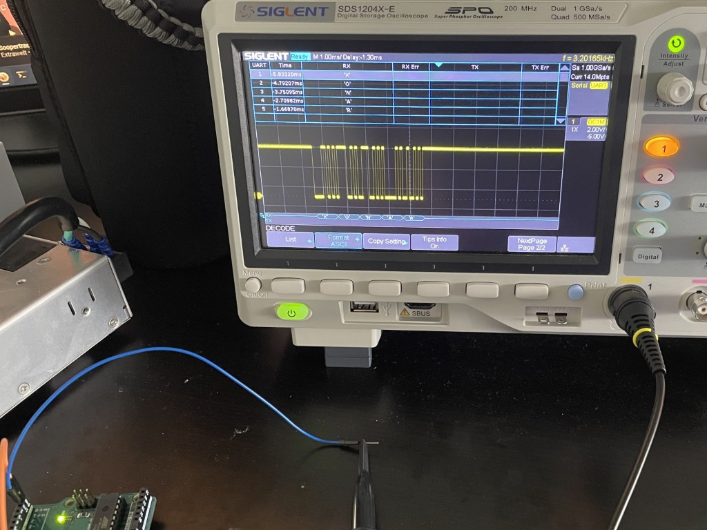 Oscilloscope ASCII output